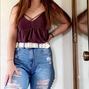 Soft & Sexy Criss Cross America Eagle Tank Top